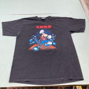 Vintage 90s Tultex Mickey bowling Reno celebrating a clutch world class strike